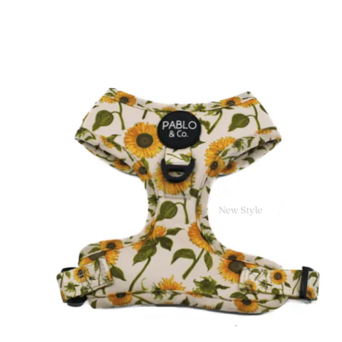 Sunflowers Adjustable Dog Harness