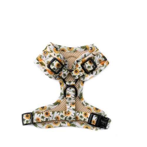 Sunflowers Adjustable Dog Harness