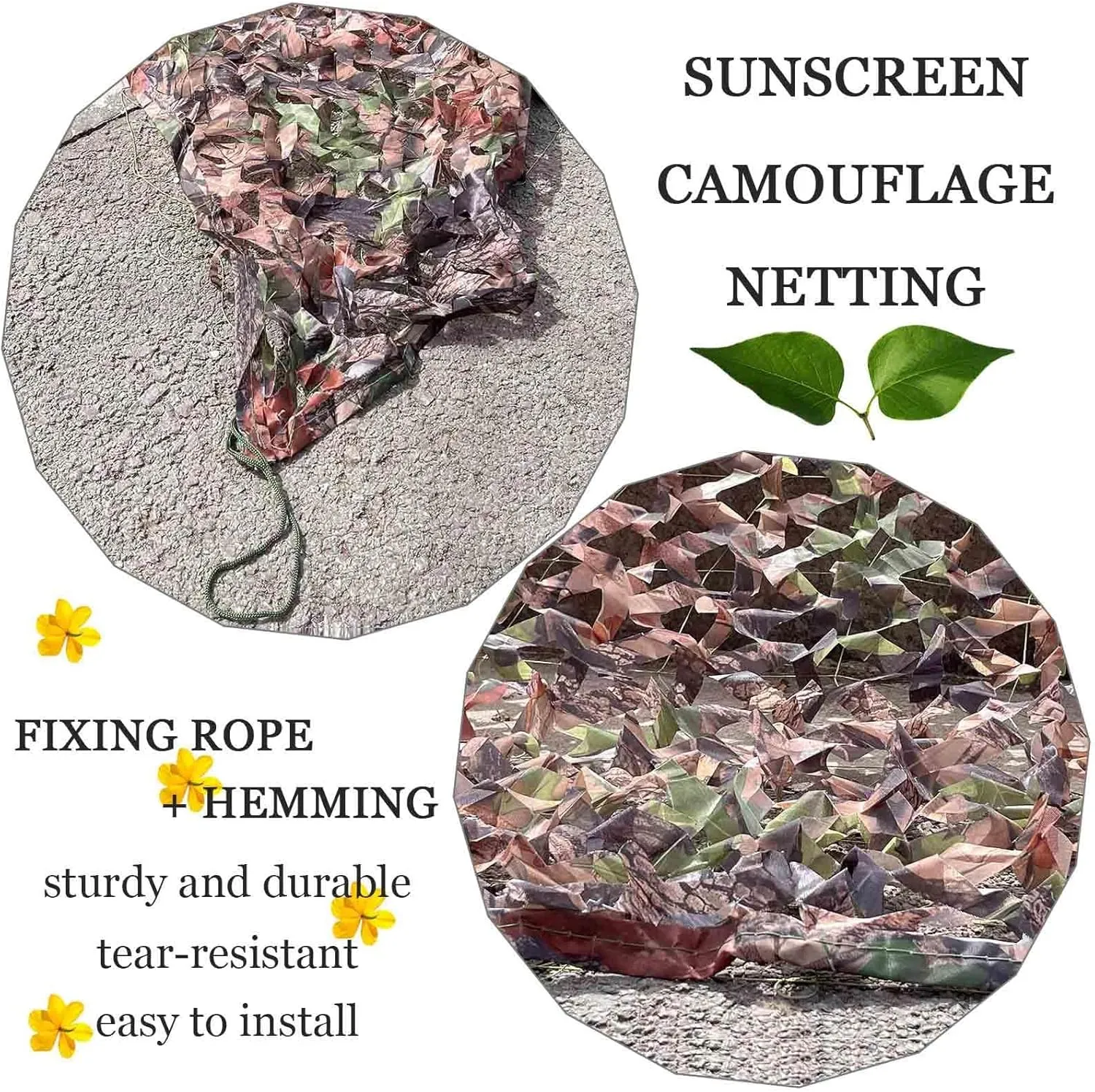Sunscreen Camouflage Net, Hunting Camo Netting, 1.5x3/2x4/3x5/4x6/5x8m Military Camouflage Shade Netting, for Pergola/Patio/car Cover,cp-2x5m/6.6 * 16.4ft