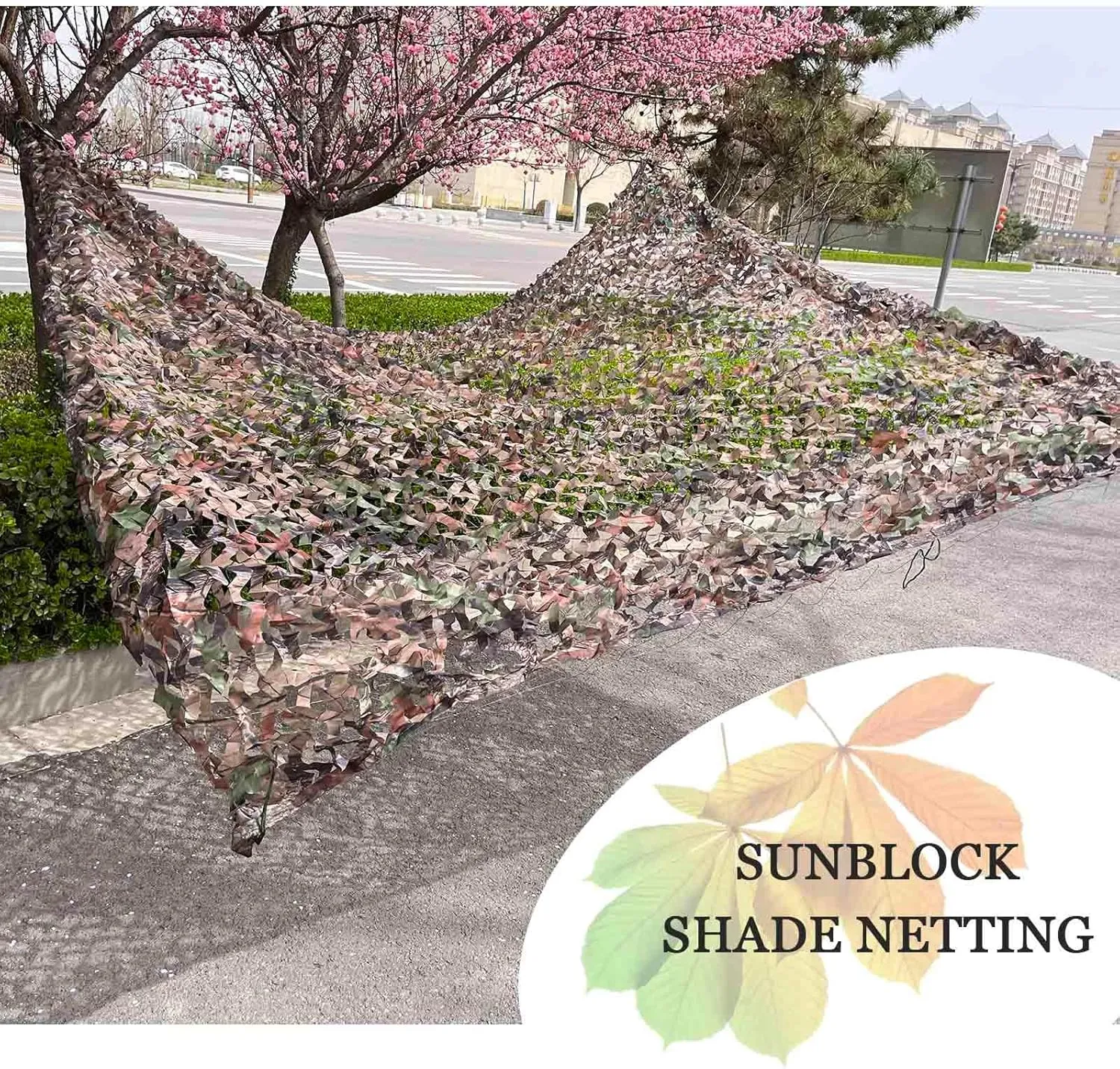 Sunscreen Camouflage Net, Hunting Camo Netting, 1.5x3/2x4/3x5/4x6/5x8m Military Camouflage Shade Netting, for Pergola/Patio/car Cover,cp-2x5m/6.6 * 16.4ft