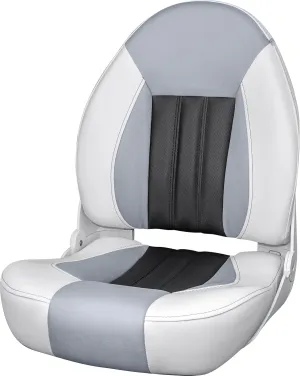 Tempress ProBax Orthopedic Folding High Back Boat Seat (White/Gray/Carbon)