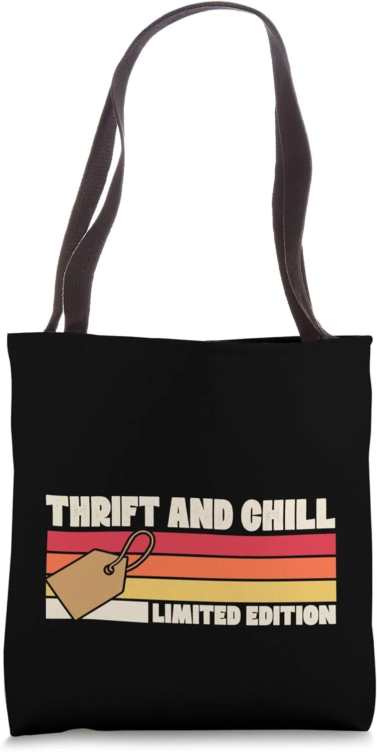 Thrift And Chill Limited Edition Retro 70s Camp Style Tote Bag