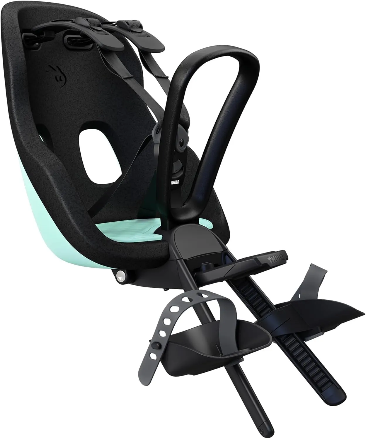 Thule Yepp Nexxt 2 Mini - Front Mounted Child Bike seat - Lightweight & Breathable seat - Adjustable footrests & footstraps - Fast Mount System - 5 Point Harness System - Magnetic childproof Buckle
