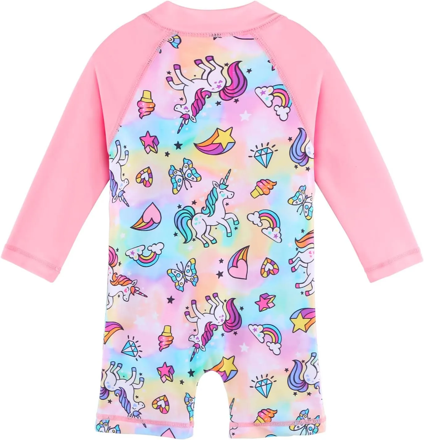 Toddler Girls One Piece Rash Guard Swimsuit Kid Swimwear Sun Suit Short UPF 50  Sun Protection with Sun Hat