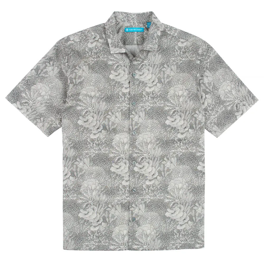 Tori Richard Good Reef! Cotton Lawn Camp Shirt - Charcoal