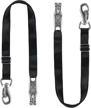 Trailer Tie for Horse Haulage Cross tie with Adjustable Nylon Straps Leads with Panic Snap Fixed Eye Equestrian Equipment
