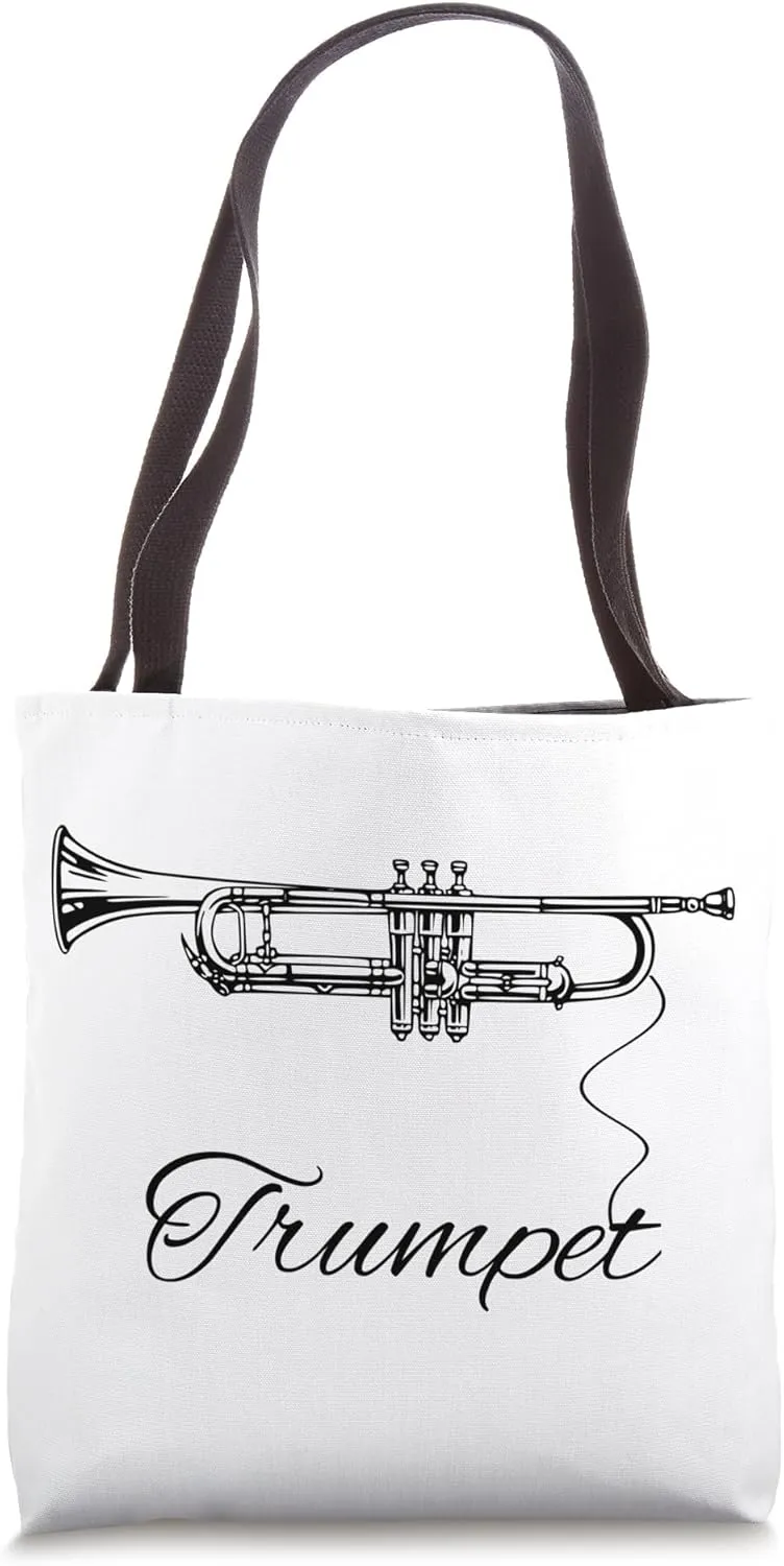 Trumpet Player Jazz Marching Band Orchestra Brass Music Tote Bag