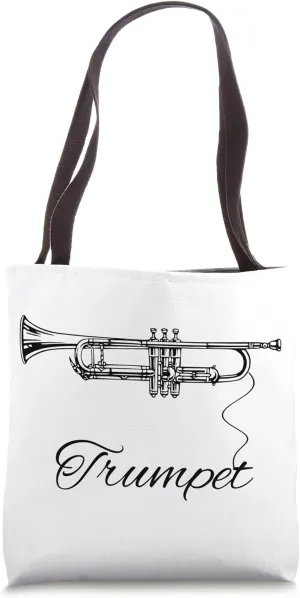 Trumpet Player Jazz Marching Band Orchestra Brass Music Tote Bag