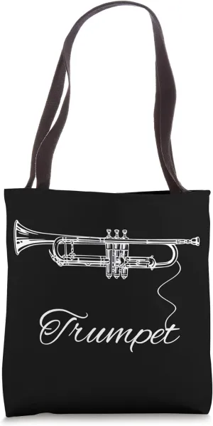 Trumpet Player Jazz Marching Band Orchestra Brass Music Tote Bag