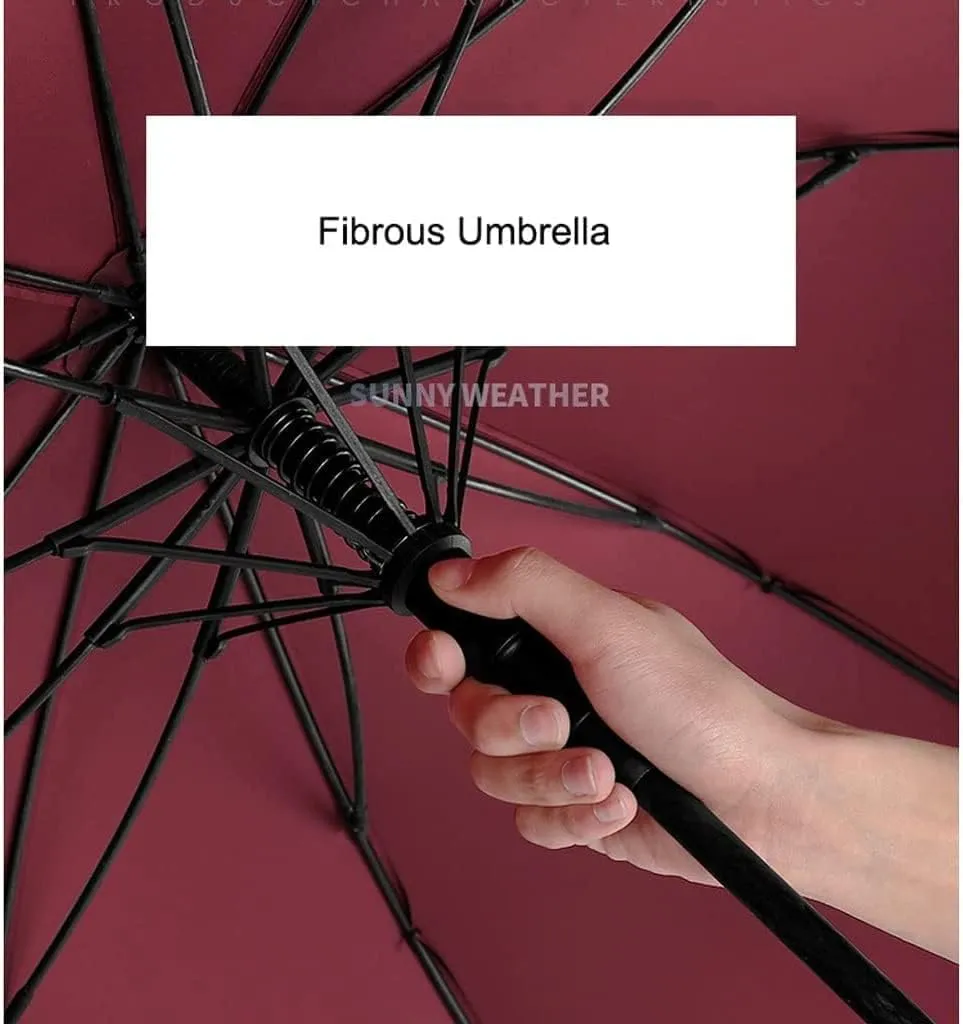 Umbrella Windproof Large Golf Umbrella Oversized Canopy Vented Stick Umbrella Waterproof Automatic Open Stick Umbrella for Rain and Sun Umbrella