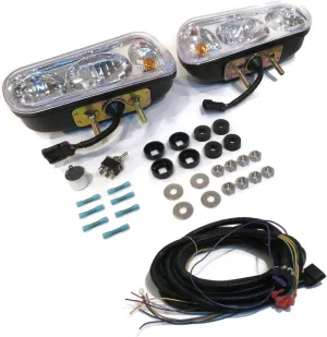 Universal HALOGEN HEADLAMP LIGHT KIT for Boss Curtis Western Blizzard Snowdogg by The ROP Shop