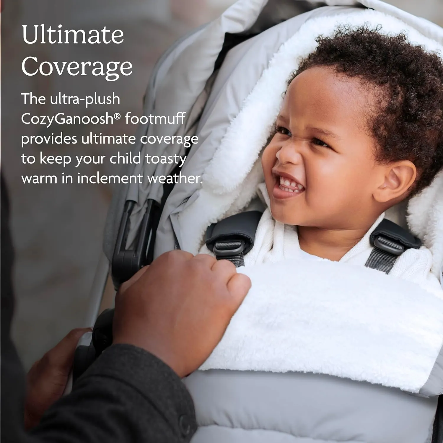 UPPAbaby CozyGanoosh Footmuff - Easily Attaches to UPPAbaby Strollers   RumbleSeat - Ultra-plush, Weather-Proof - Winter Stroller Cover - Gwen (Green Mélange)