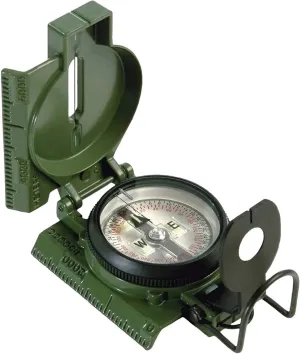 US Military Phosphorescent Waterproof Accurate Hand Held Compasses with Pouch for Hiking Camping Navigation Survival Backpacking Orienteering