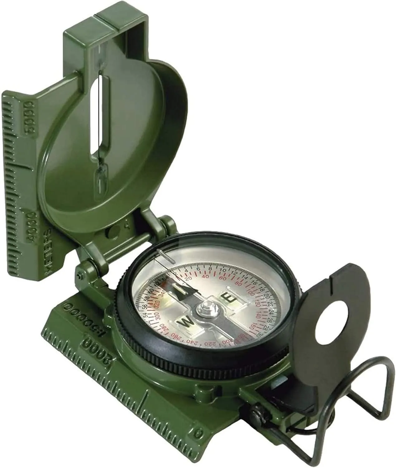 US Military Phosphorescent Waterproof Accurate Hand Held Compasses with Pouch for Hiking Camping Navigation Survival Backpacking Orienteering