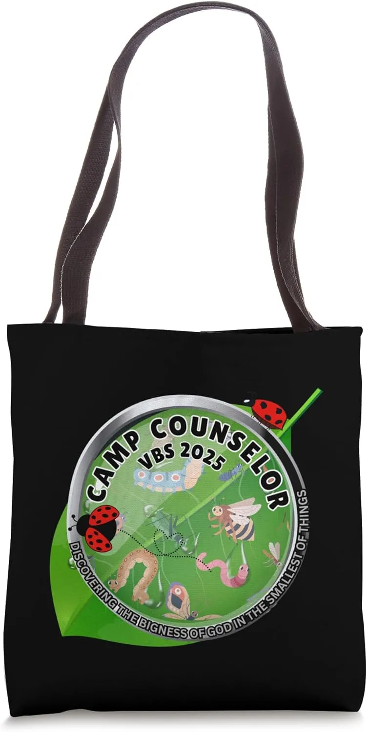 VBS Camp Counselor 2025 Magnified Insects Adventure VBS Team Tote Bag