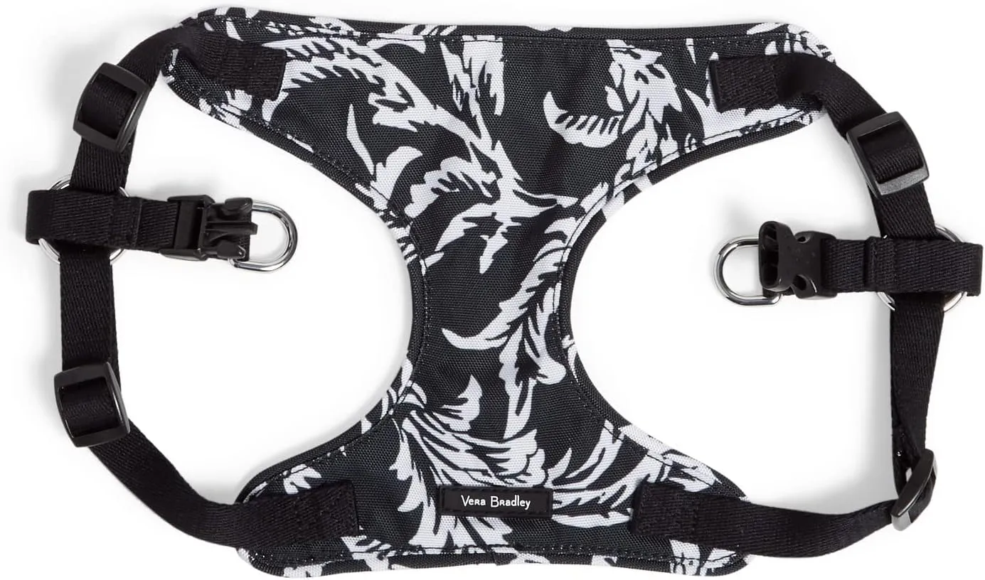 Vera Bradley Women's Recycled Lighten Up Water-repellent Adjustable Pet Harness With Fleece Lining, Glass Vines, Small