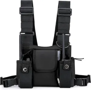 Versatile Chest Bag Vest Rig For Two Way Radio Walkie Talkie Hands Freely Chest Pack