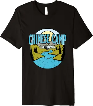 Vintage Chinese Camp, California River Valley Souvenir Print Premium T-Shirt