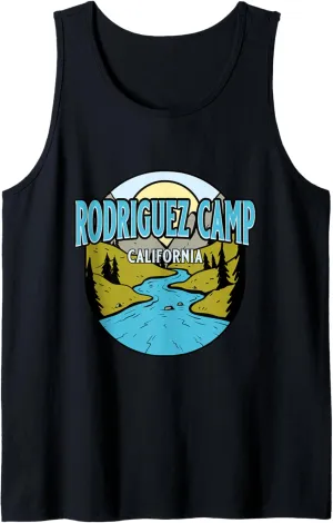 Vintage Rodriguez Camp, California River Valley Print Tank Top