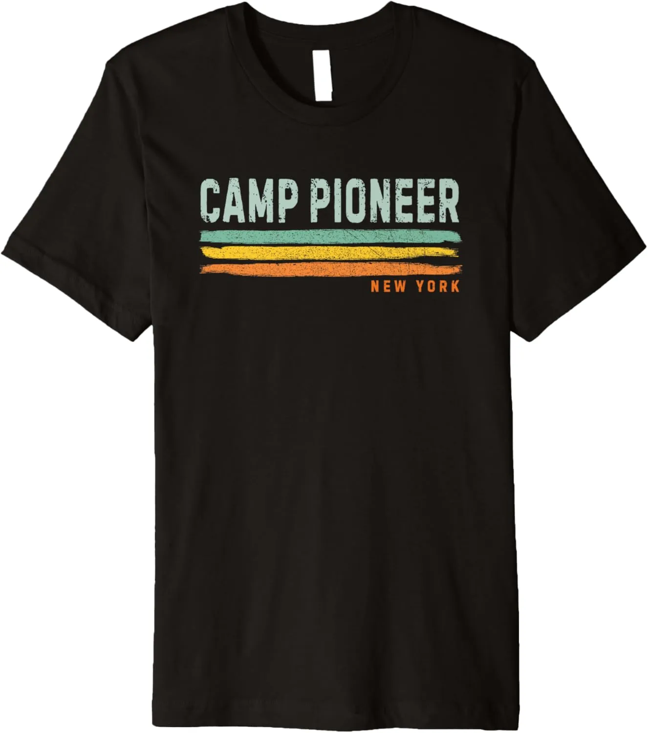 Vintage Stripes Camp Pioneer NY Premium T-Shirt