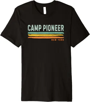 Vintage Stripes Camp Pioneer NY Premium T-Shirt