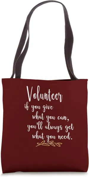 Volunteer Spirit Quote Volunteering Appreciation Tote Bag