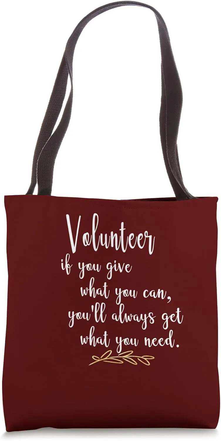Volunteer Spirit Quote Volunteering Appreciation Tote Bag