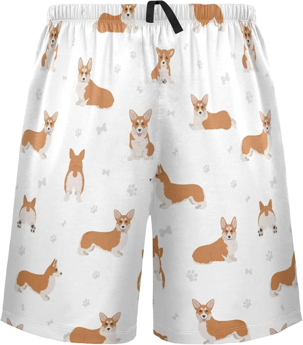 vvfelixl Men's Pajama Shorts Australian Shepherd Dog Sleep Shorts for Men Pajama Bottom Pants S