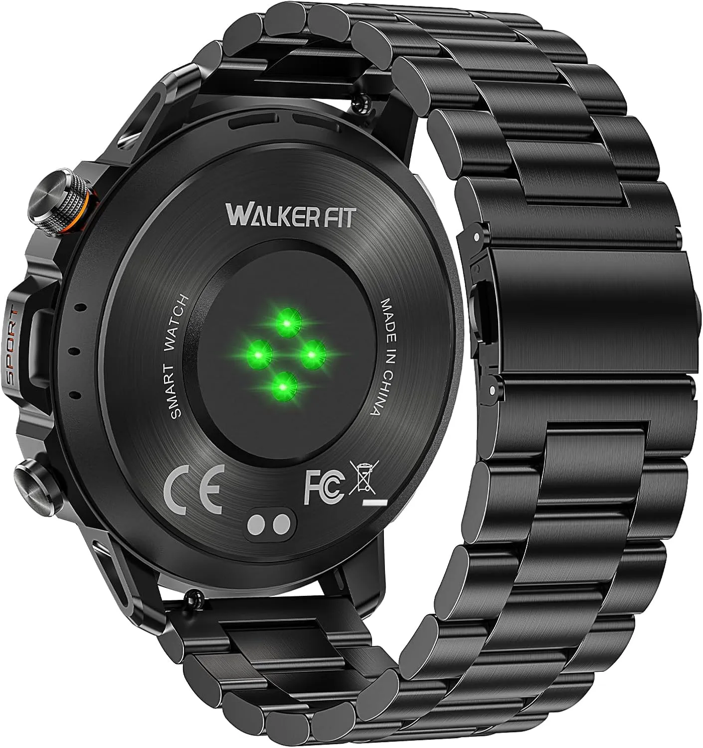 WalkerFit Military Smart Watch for Men – Bluetooth Call, Heart Rate & Sleep Tracker, 3ATM Waterproof for Swim Fitness Watch with 8-Day Battery, 170  Sports Modes, Android/iOS Compatible(1.43" Round)​​
