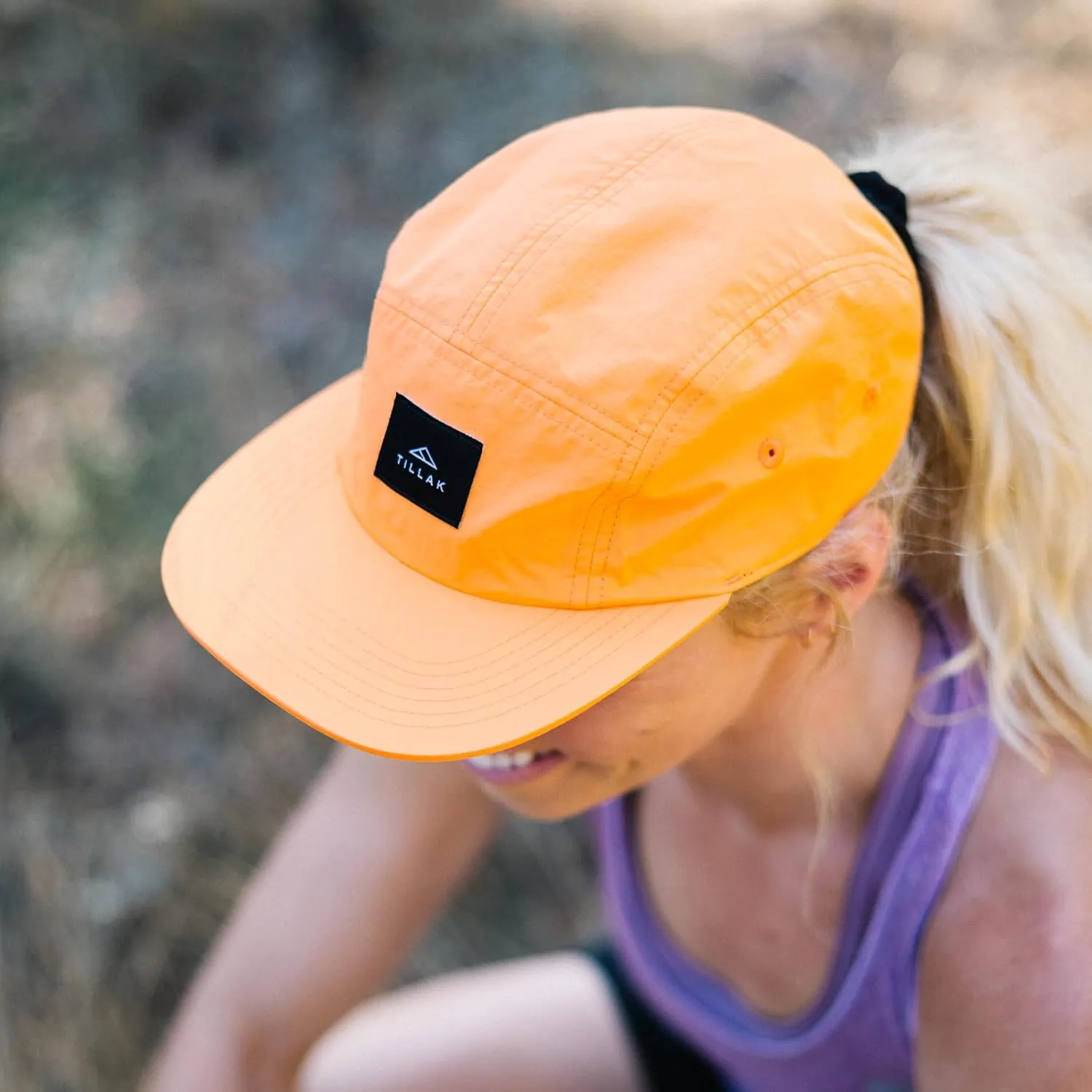 Wallowa Camp Hat, Lightweight Nylon 5 Panel Cap with Snap Closure