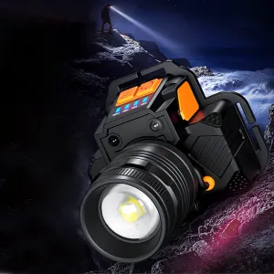 Waterproof Bright Rechargeable Headlamp Flashlight
