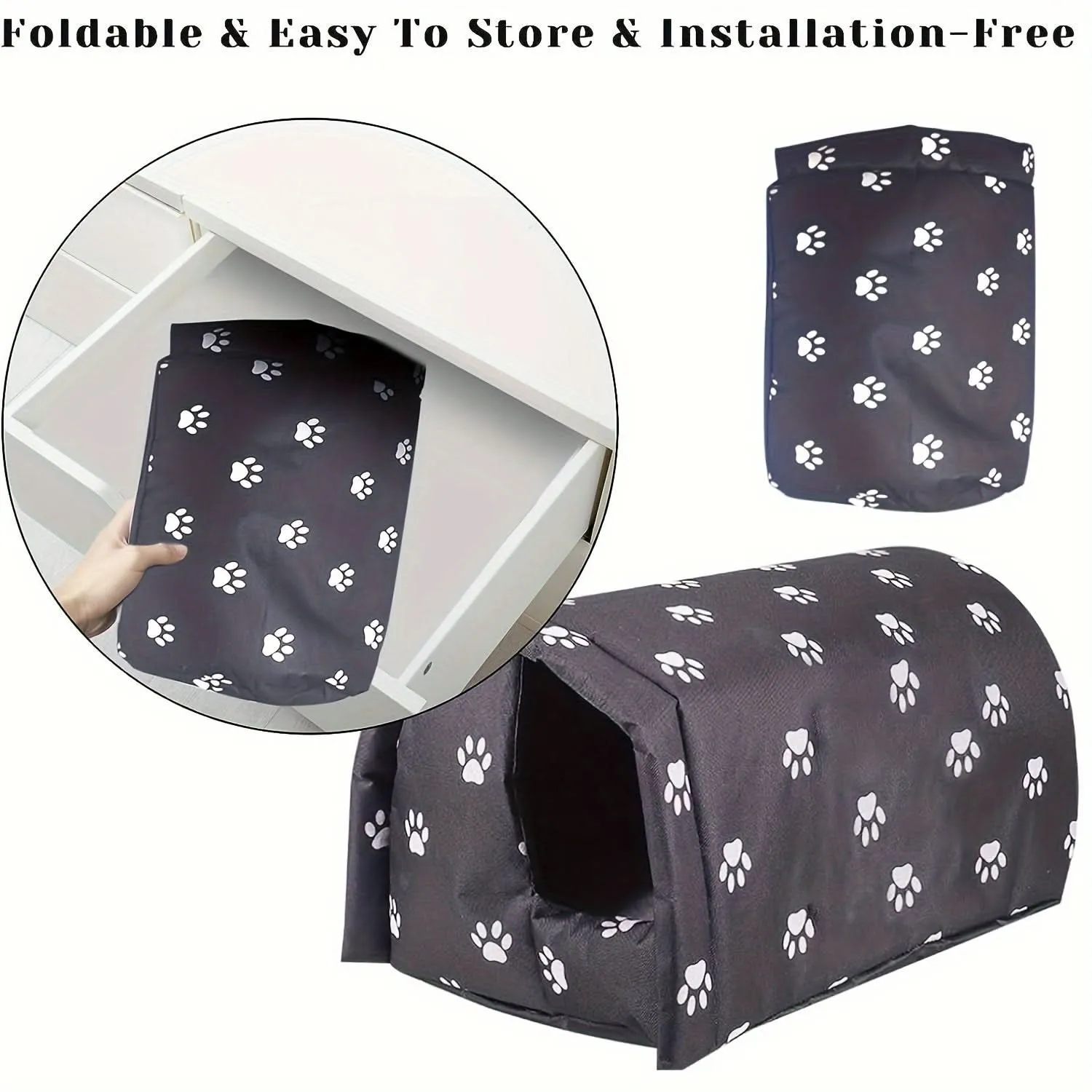 Waterproof Foldable Outdoor Cat Shelter Bed