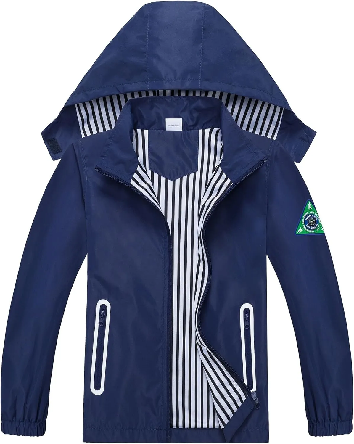 Waterproof Hooded Jacket for Boys Girls,Kids Raincoats Outdoor Windbreaker Dinosaur Rain Jacket