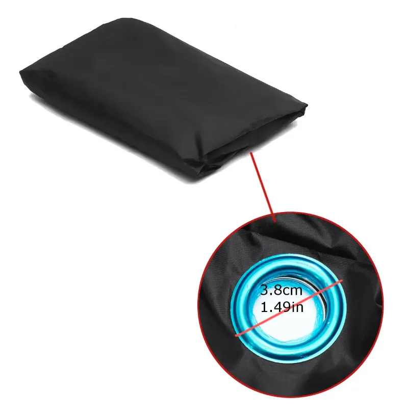 Waterproof Motorcycle Cover Outdoor with Anti-Theft Lock Hole - Black