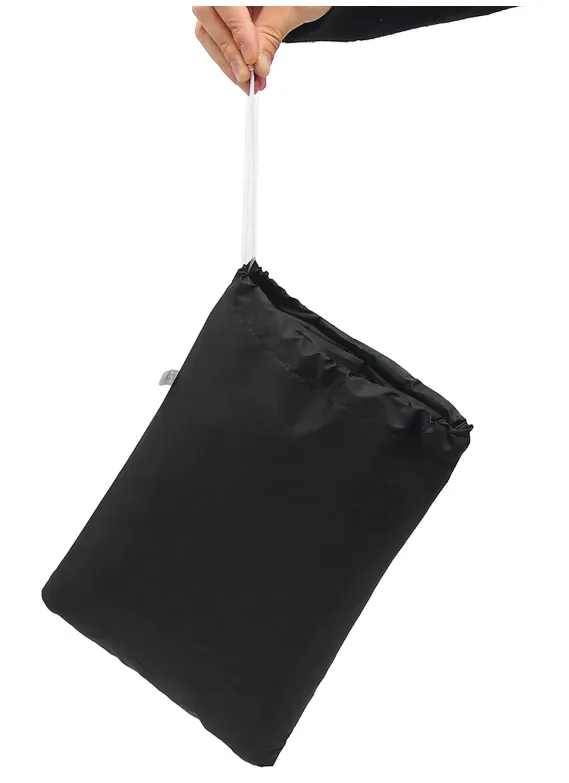 Waterproof Motorcycle Cover Outdoor with Anti-Theft Lock Hole - Black