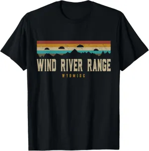 Wind River Range Mountains Wyoming Hiking Outdoors Retro T-Shirt