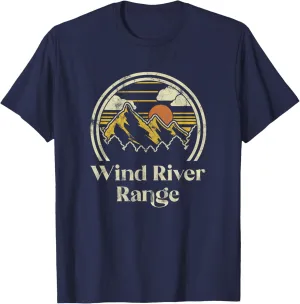 Wind River Range Mountains Wyoming Hiking Outdoors Retro T-Shirt