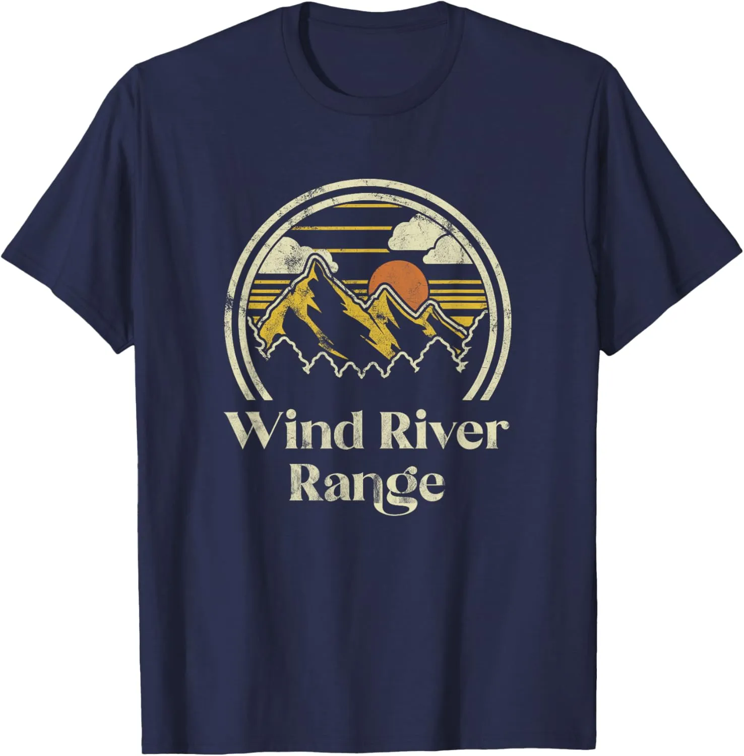 Wind River Range Mountains Wyoming Hiking Outdoors Retro T-Shirt