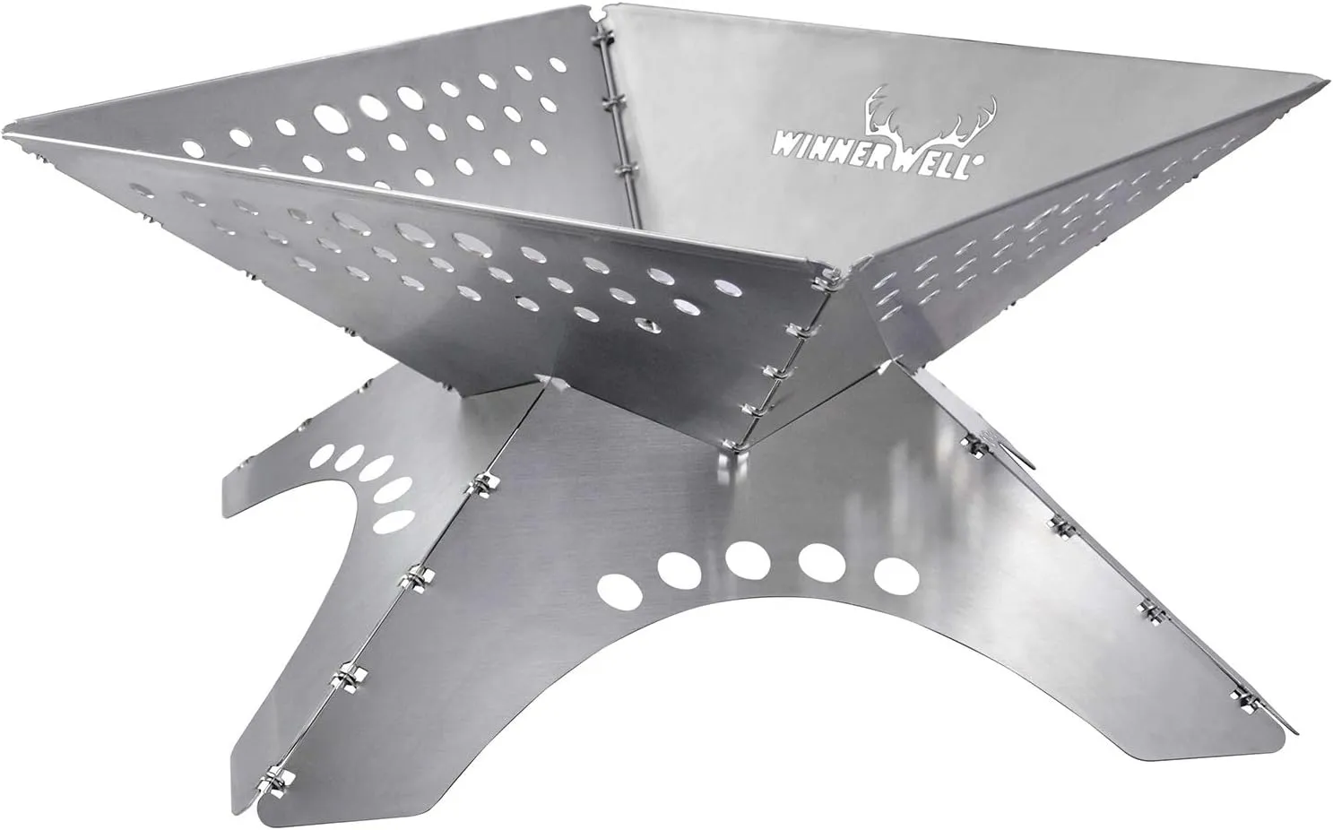 Winnerwell Flatfold Fire Pit – XL | Portable Stainless Steel Fire Pan