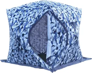 Winter Tent Winter Ice Fishing Tent Outdoor Camping Tent 3 Season Windproof Mountaineering Hiking and Fishing to Quickly Set Up 4 People for Family Short Weekends (Blue Tent A) (Blue Tent B)