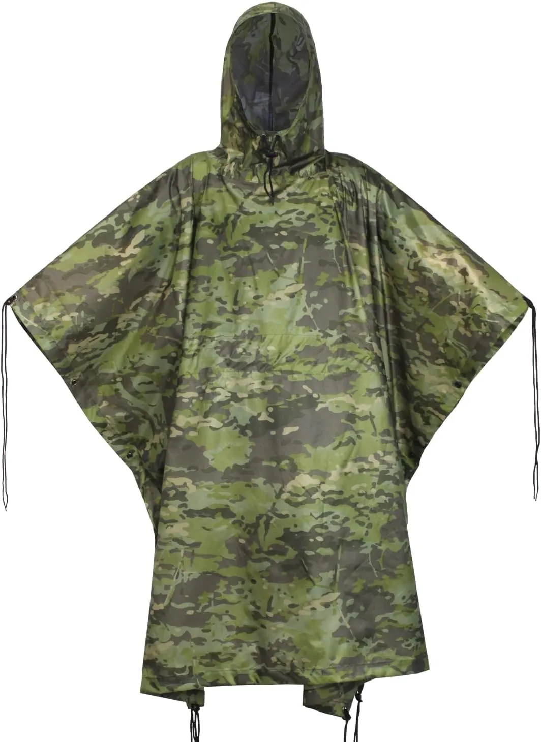 WINWAY Military Rain Poncho Camouflage Poncho Waterproof Lightweight Raincoat for Outdoor Hunting Hiking Camping