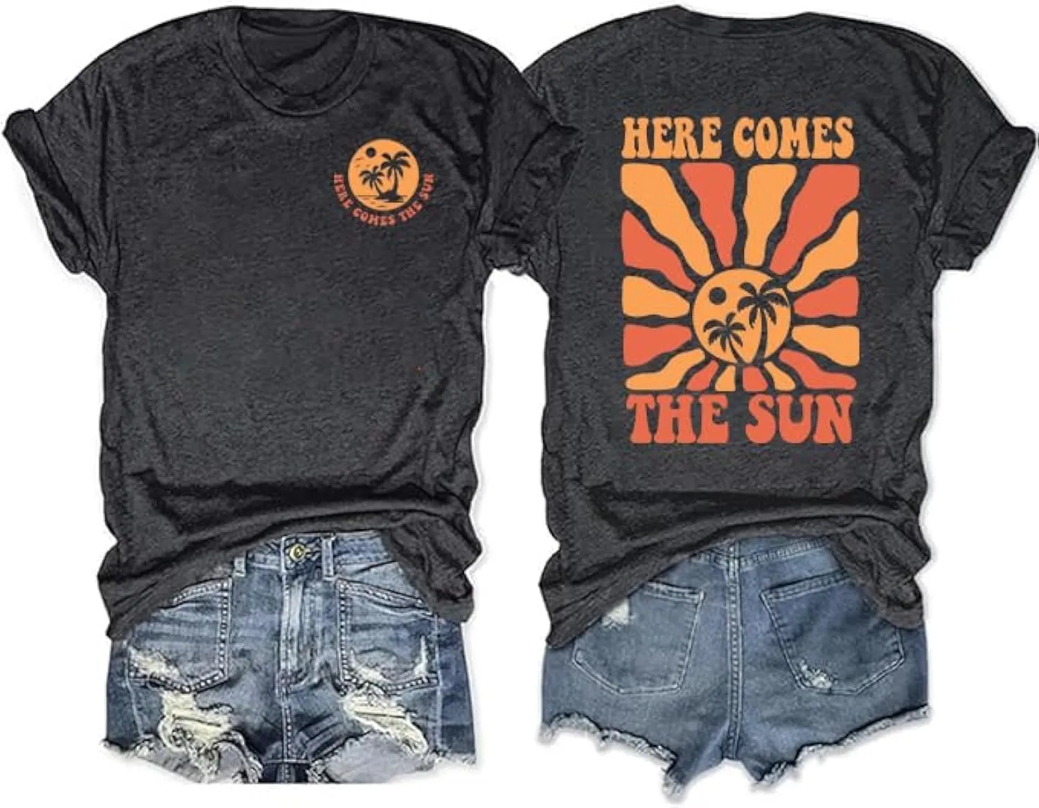 Womens Hawaiian Shirts Summer Casual Beach Sunshine Tropical T-Shirt Graphic Tees Short Sleeve Tops