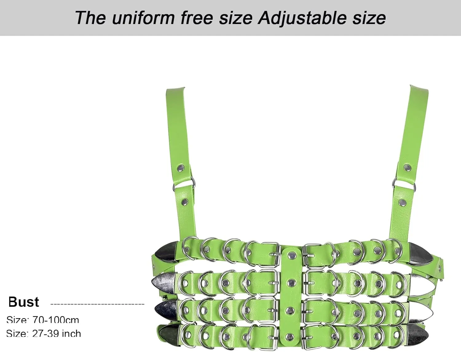 Womens Leather Full Cage Body Harness Tops Hollow Out Lingerie Punk Gothic Halloween Rave Clothing