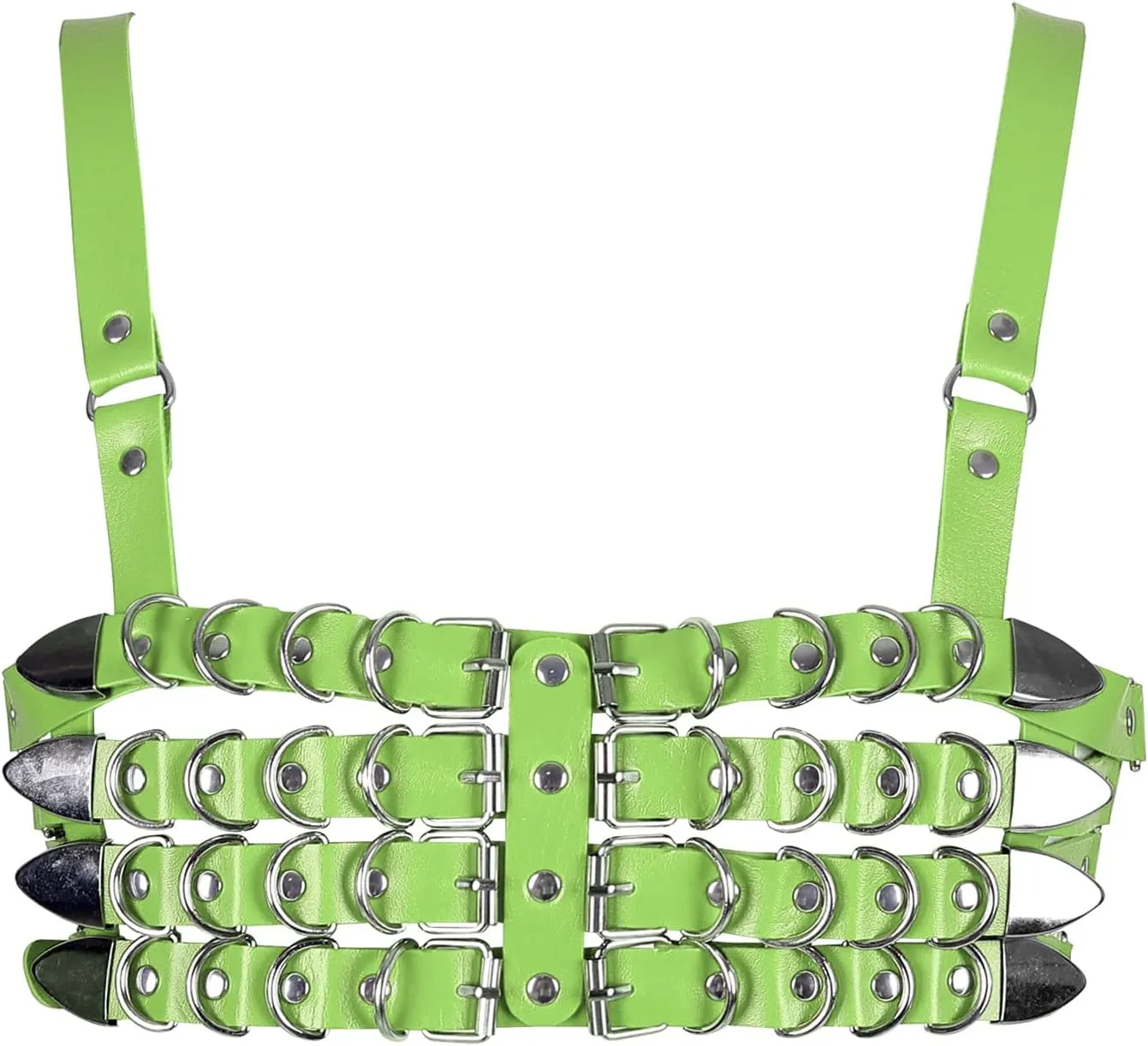 Womens Leather Full Cage Body Harness Tops Hollow Out Lingerie Punk Gothic Halloween Rave Clothing