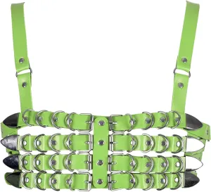 Womens Leather Full Cage Body Harness Tops Hollow Out Lingerie Punk Gothic Halloween Rave Clothing