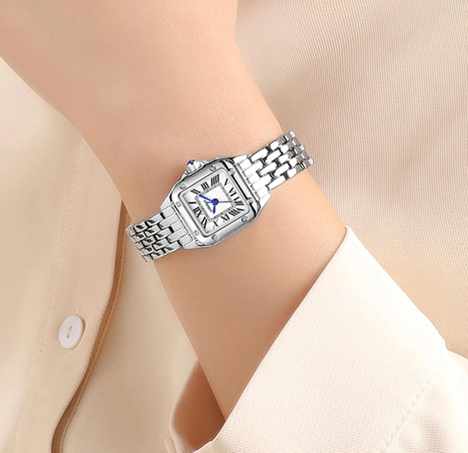 Women's Temperament Square Dial Waterproof Quartz Watches