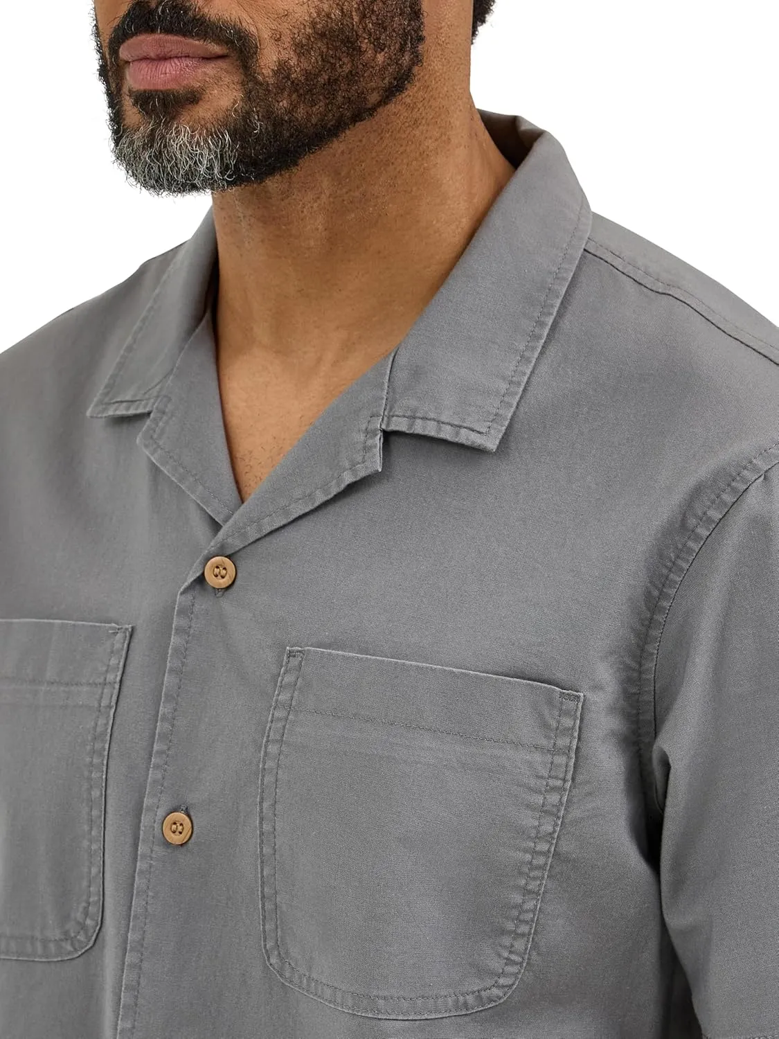 Wrangler Authentics Men's Short Sleeve Camp Shirt