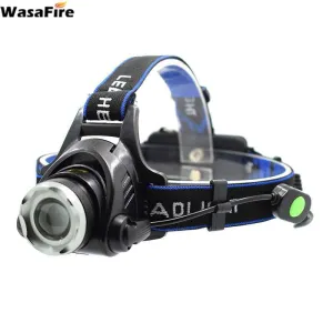 XML T6 LED Headlamp Rechargeable Zoom High Power Head Light 3 Mode Forehead Head Flashlight Fishing Head Torch use 18650 Battery