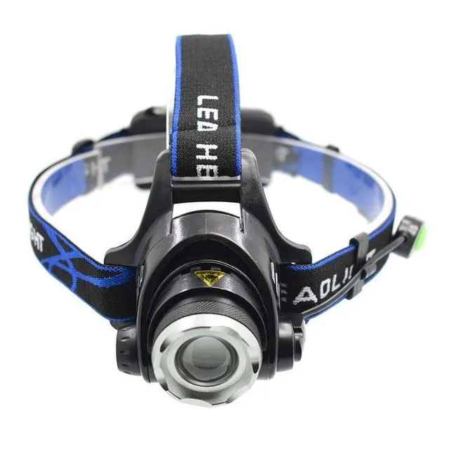 XML T6 LED Headlamp Rechargeable Zoom High Power Head Light 3 Mode Forehead Head Flashlight Fishing Head Torch use 18650 Battery