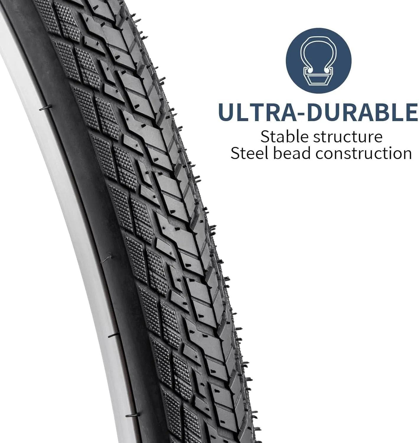 YUNSCM 2-PCS 700C Road Bike Tires 700x35C/37-622 and 700C Bike Tubes with 2 Rim Strips Compatible with 700 x 33C 700 x 34C 700 x 35C 700 x 36C 700 x 37C 700x38C Bike Tires and Tubes